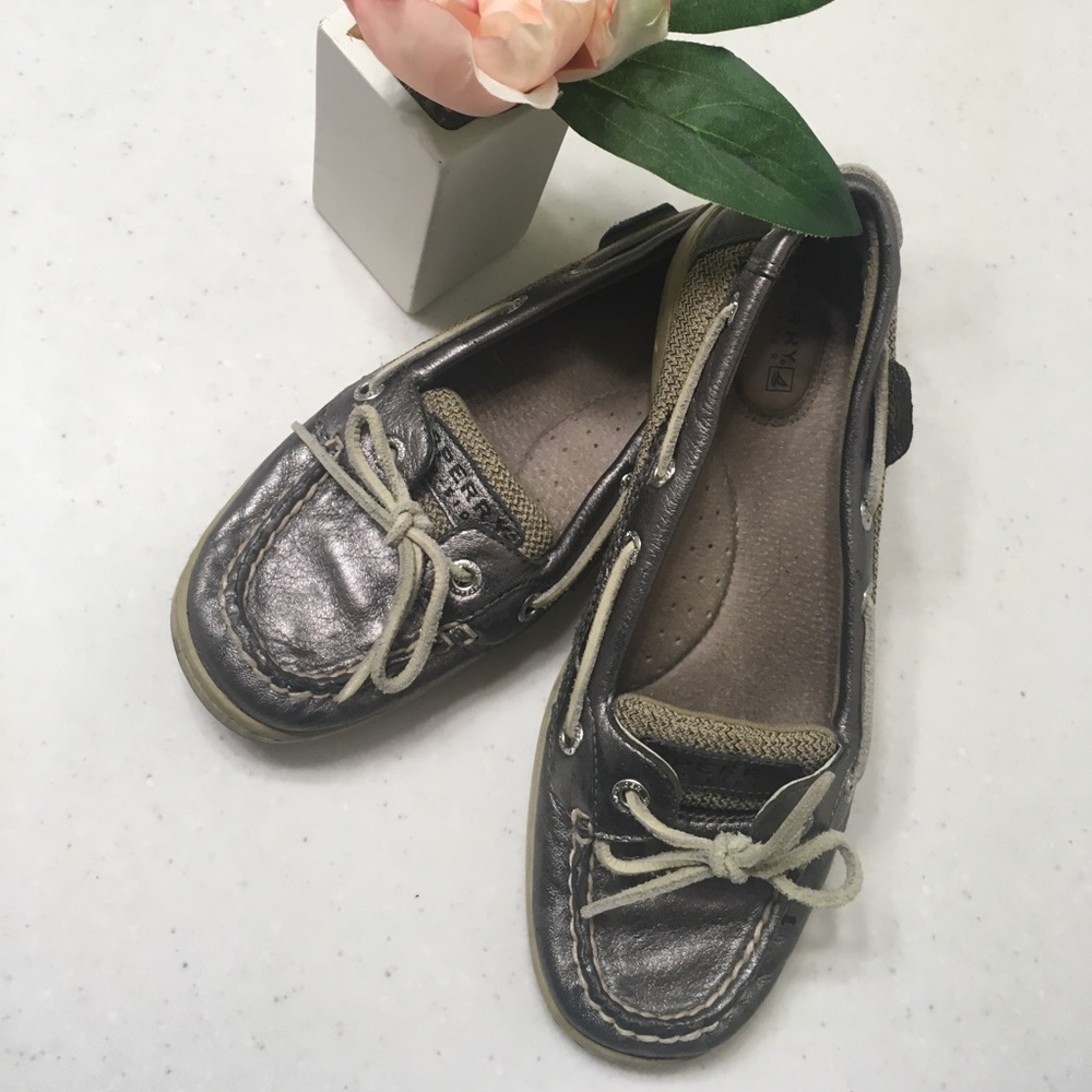Silver Sperry Topsiders